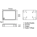 Euroquartz 16MHz XO Oscillator ±50 ppm HCMOS LSTTL 4-Pin Surface Mount XO91050UITA-16.000