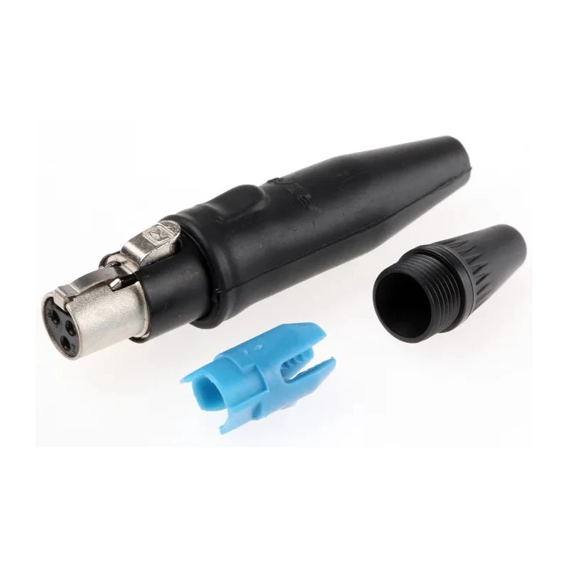 Re-An Products Cable XLR Connector Straight Female 3 Way Gold Plating RT3FC-B-W