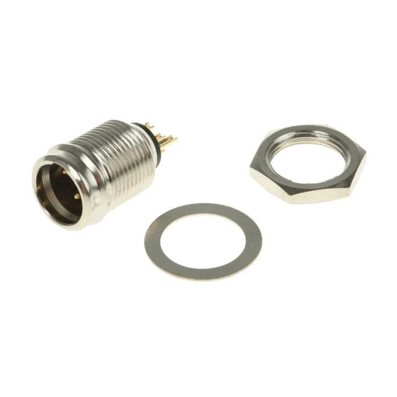 Re-An Products Chassis XLR Connector, Straight Male, 4 Contacts, Gold Plating RT4MC-B