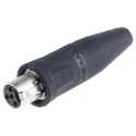 Re-An Products Cable XLR Connector Straight Female 4 Way Gold Plating RT4FC-B-W