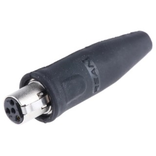 Re-An Products Cable XLR Connector Straight Female 4 Way Gold Plating RT4FC-B-W