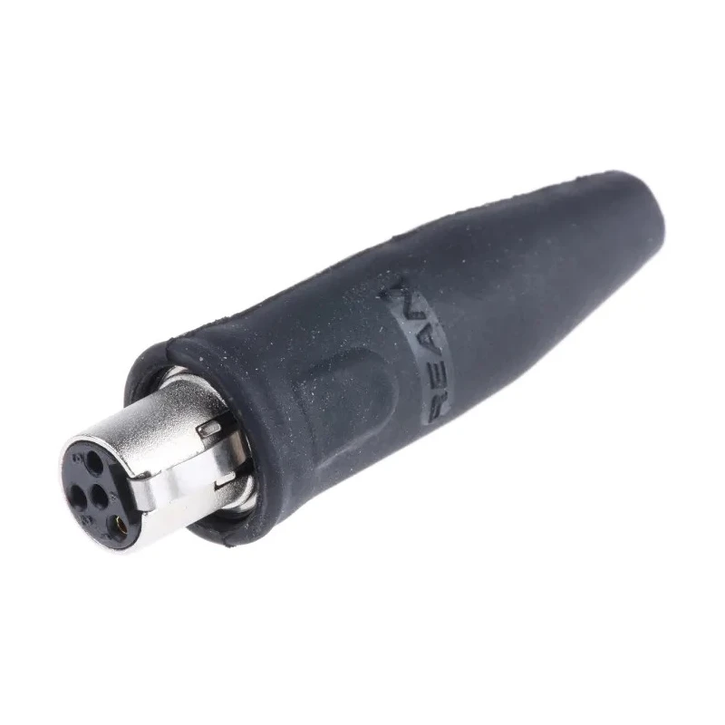 Re-An Products Cable XLR Connector Straight Female 4 Way Gold Plating RT4FC-B-W
