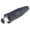 Re-An Products Cable XLR Connector Straight Female 4 Way Gold Plating RT4FC-B-W