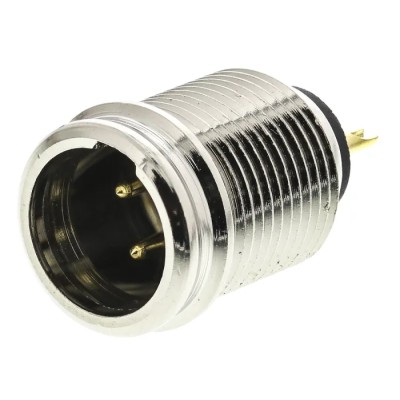 Re-An Products Chassis XLR Connector, Straight Male, 3 Way, Gold Plating RT3MP