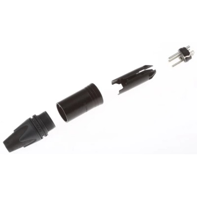 Neutrik Cable XLR Connector, Straight, 3 Pin Male, 50V, Silver Plating NC3MXX-HA-BAG