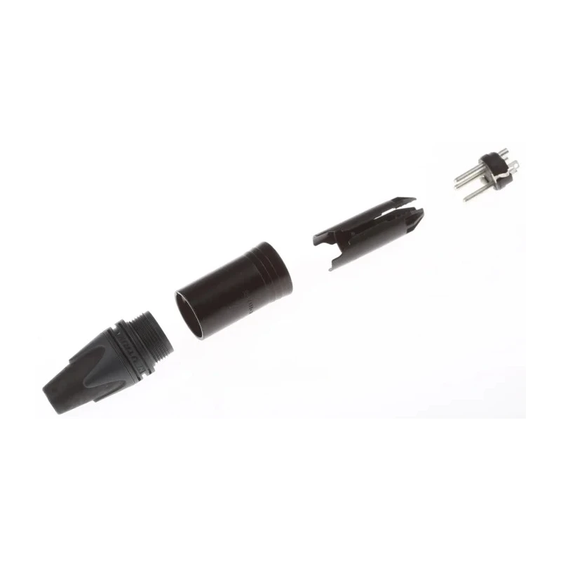 Neutrik Cable XLR Connector, Straight, 3 Pin Male, 50V, Silver Plating NC3MXX-HA-BAG