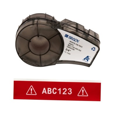 Brady White on White, Red Label Printer Tape 19.05 mm Width x 6.4 m Length M21-750-595-RD