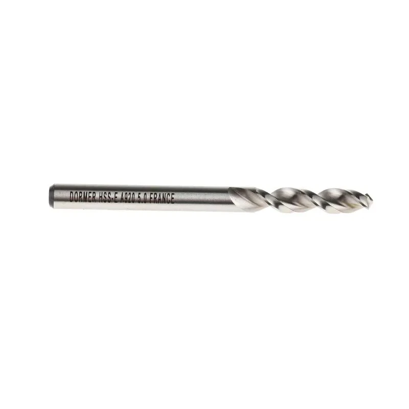 Dormer High Speed Cobalt Drill Bit, 5 mm Diameter, 62 mm Overall Length, 130° Point Angle, Cylindrical Shank, 6 A9205.0