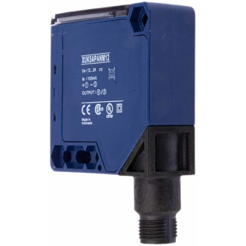 Telemecanique Sensors Diffuse Photoelectric Sensor Compact 1 m Detection Range PNP Output IP65 XUK5APANM12