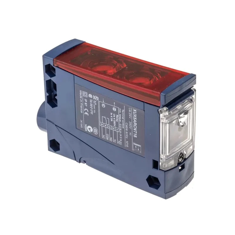 Telemecanique Sensors Diffuse Photoelectric Sensor Block Style 2.1 m Detection Range Relay Output IP65 IP67 XUX5ARCNT16