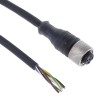 Telemecanique Sensors Female 5 Way Straight to Female Unterminated Sensor Actuator Cable, 5 m XZCP1164L5