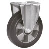 LAG Fixed Castor, 120 kg Load Capacity, 100 mm Rubber Wheel, Galvanised Steel Frame, Model 16377