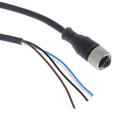 Telemecanique Sensors Female 4 Way Straight to Unterminated Free End Sensor Actuator Cable 10 m XZCP1141L10