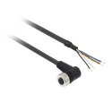 Telemecanique Sensors Female 4 Way Right Angle to Unterminated Free End Sensor Actuator Cable 10m XZCP1241L10