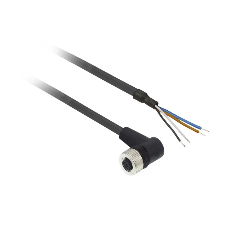 Telemecanique Sensors Female 4 Way Right Angle to Unterminated Free End Sensor Actuator Cable 10m XZCP1241L10