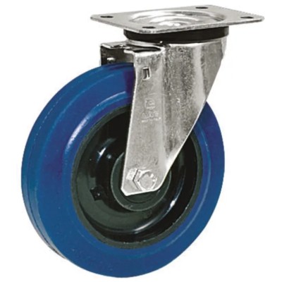 LAG Swivel Castor 150 kg Load Capacity 100 mm Rubber Wheel Polyamide Hub 32103B