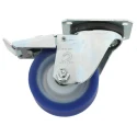 LAG Braked Swivel Castor, 200 kg Load Capacity, 100 mm Polyurethane Wheel, Roller Bearing Hub 36439 FR