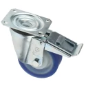 LAG Braked Swivel Castor, 200 kg Load Capacity, 100 mm Polyurethane Wheel, Roller Bearing Hub 36439 FR