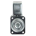 LAG Braked Swivel Castor, 200 kg Load Capacity, 100 mm Polyurethane Wheel, Roller Bearing Hub 36439 FR