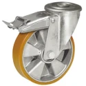 LAG Swivel Castor with Polyurethane Wheel, 300 kg Load Capacity, 160 mm Diameter, Medium Duty, Roller Bearing 26271 FR FE