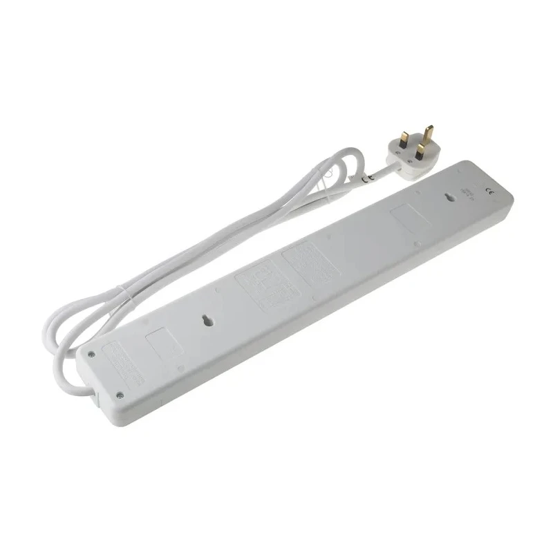 RS PRO 2 m 6 Socket Type G Extension Lead Power Strip with Surge Protection 696-3663