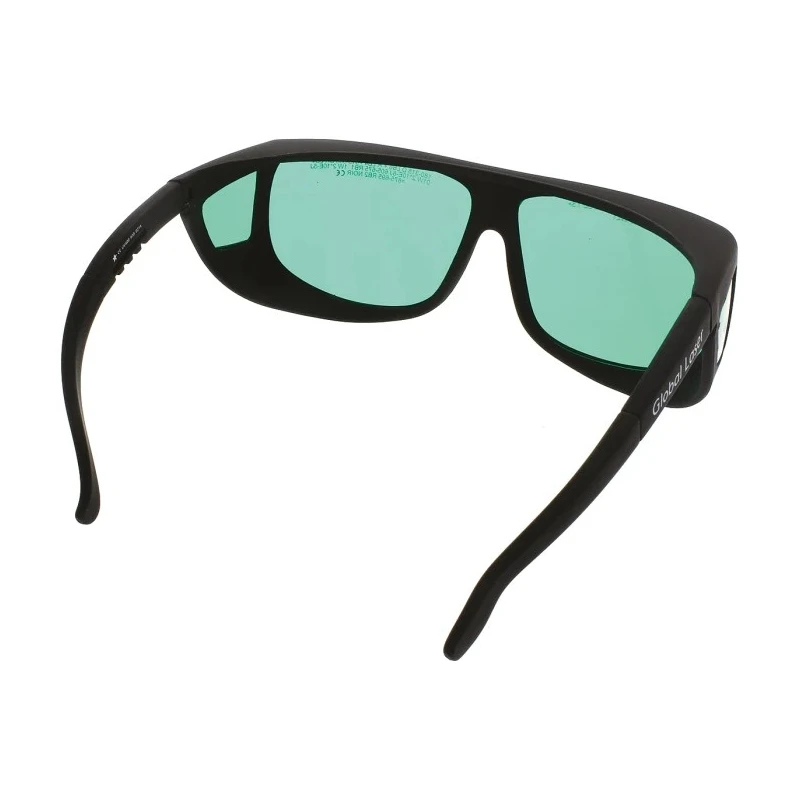 Global Laser Safety Glasses Green Lens Black Framed, IEC 60825, EN 207/208 Certified 1990-01-000
