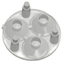 Carclo 3-Way LED Lens Frosted Wide Polycarbonate 40° Viewing Angle 20.3mm Diameter 8mm Height 10509