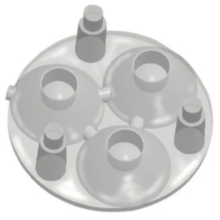 Carclo 3-Way LED Lens Frosted Wide Polycarbonate 40° Viewing Angle 20.3mm Diameter 8mm Height 10509