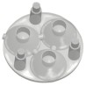 Carclo 3-Way LED Lens Frosted Wide Polycarbonate 40° Viewing Angle 20.3mm Diameter 8mm Height 10509