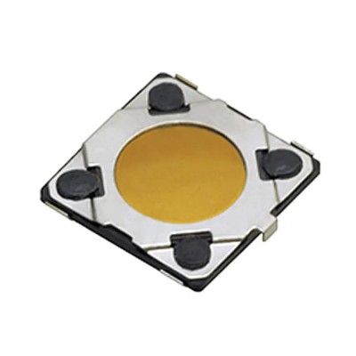 Panasonic Black Surface Mount IP67 Tactile Switch Push Plate 4.3 mm, SPST 20mA 15 V dc 