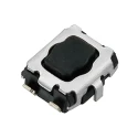 Panasonic Black IP67 Rated Tactile Switch Push Plate 2.2 mm Actuator Length SPST 20mA 250V ac 15V dc Surface Mount 
