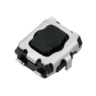 Panasonic Black IP67 Rated Tactile Switch Push Plate 2.2 mm Actuator Length SPST 20mA 250V ac 15V dc Surface Mount 