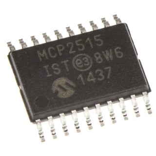 Microchip CAN Controller 1 Mbps 20-Pin TSSOP Surface Mount MCP2515-I/ST
