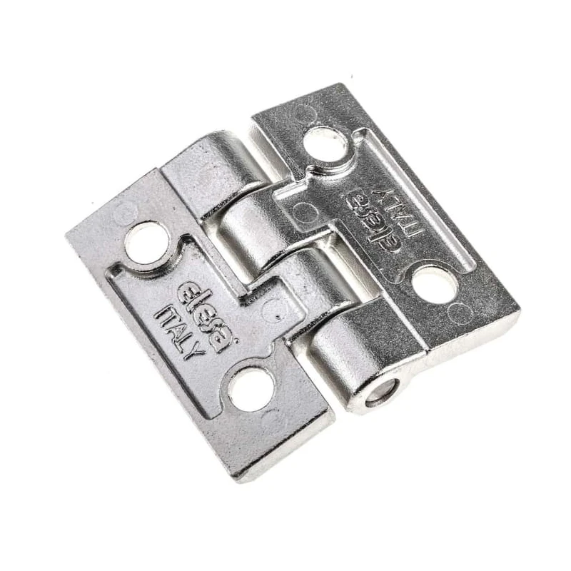 Elesa Electro Polished Stainless Steel Pin RH-Handed Butt Hinge Screw Fixing 50 mm x 50 mm x 6 mm 428601