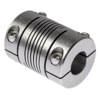Huco Stainless Steel Multi-Beam Clamp Coupler 31.8 mm OD 14 mm Bore x 44.5 mm Length, 10 Nm Torque Rating 721.32.3838