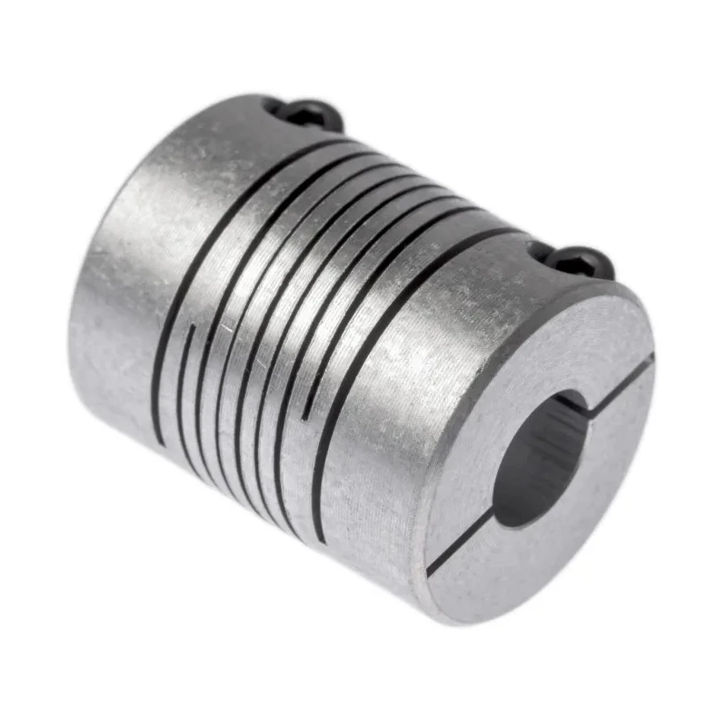 Huco Aluminium Clamp Style Flexible Coupler, 25.4 mm OD, 31.8 mm Length, Bore Size 10 mm, Model 725.25.3232