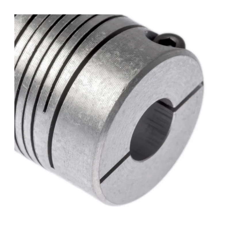 Huco Aluminium Clamp Style Flexible Coupler, 25.4 mm OD, 31.8 mm Length, Bore Size 10 mm, Model 725.25.3232