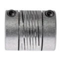 Huco Aluminium Clamp Style Flexible Coupler, 25.4 mm OD, 31.8 mm Length, Bore Size 10 mm, Model 725.25.3232