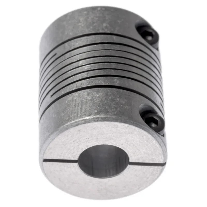 Huco Aluminium Clamp Style Flexible Coupler, 25.4 mm OD, 31.8 mm Length, Bore Size 10 mm, Model 725.25.3232