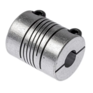 Huco Aluminium Clamp Style 16mm OD 6mm Bore Diameter Multi-Beam Flexible Coupling 20.3mm Length 725.16.2222