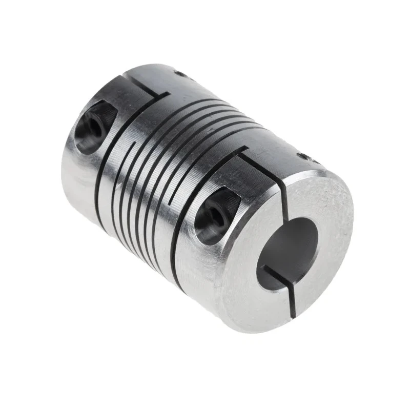 Huco 32 mm OD 14 mm Bore Aluminium Clamp Style Flexible Coupler 44.5 mm Length 725.32.3838