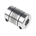 Huco 32 mm OD 14 mm Bore Aluminium Clamp Style Flexible Coupler 44.5 mm Length 725.32.3838