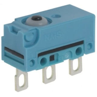 Panasonic Pin Plunger Micro Switch, Solder Terminal, 100mA, 250 V AC, 30 V DC, SPCO, IP50 ABS141051