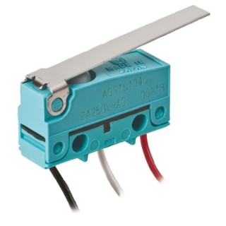 Panasonic Long Hinge Lever Micro Switch Pre-Wired Terminal 2A 250V AC 30V DC SPCO IP67 ABS161340
