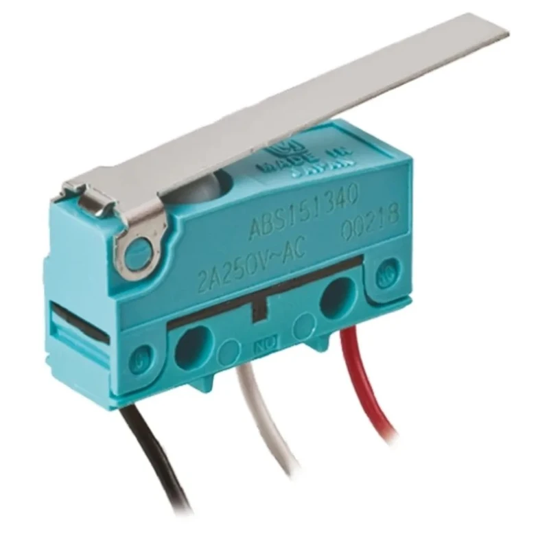 Panasonic Long Hinge Lever Micro Switch Pre-Wired Terminal 2A 250V AC 30V DC SPCO IP67 ABS161340