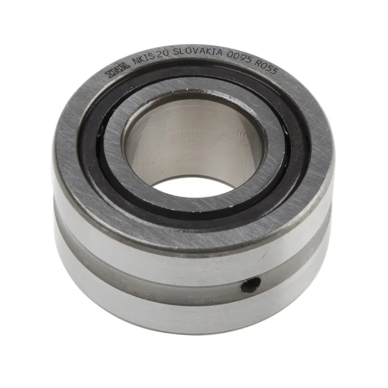 INA Needle Roller Bearing, 20 mm ID, 42 mm OD, Steel Cage, Open End, Single Row NKIS20