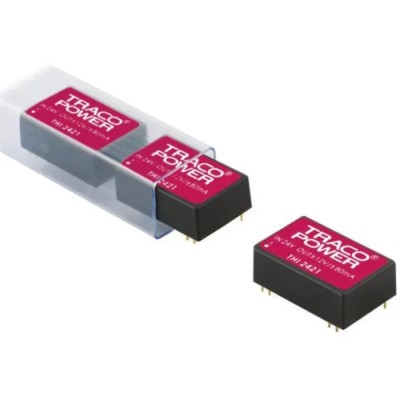 TRACOPOWER THI DC/DC Converter 5V DC 400mA 26.4V DC Input 21.6V Input 2W Through Hole 24-Pin DIP THI 2411