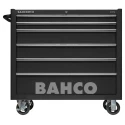 Bahco 6 Drawer Wheeled Tool Trolley Solid Steel Load Capacity 900kg Black 1475KXL6BLACK