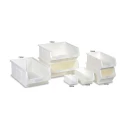 RS PRO 4.6L White Polypropylene Semi-open Fronted Container 132 mm x 240 mm x 150 mm 178-3344