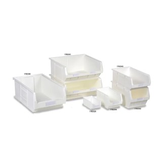 RS PRO 4.6L White Polypropylene Semi-open Fronted Container 132 mm x 240 mm x 150 mm 178-3344